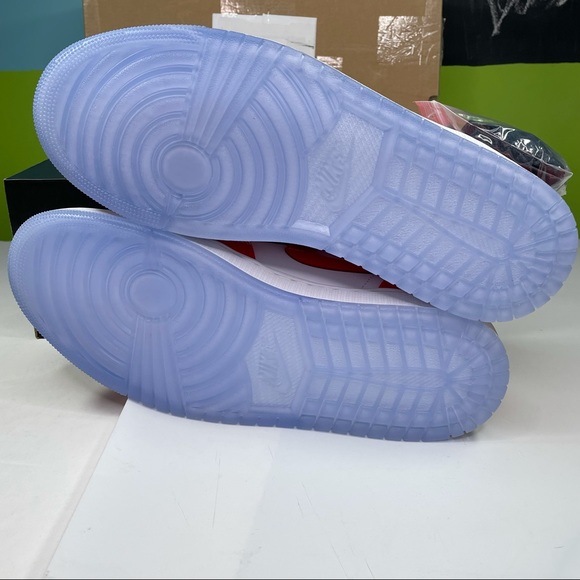 Air Jordan 1 Mid SE Mens Size 10 Basketball Sneakers Chili Red Shoes - Picture 10 of 12